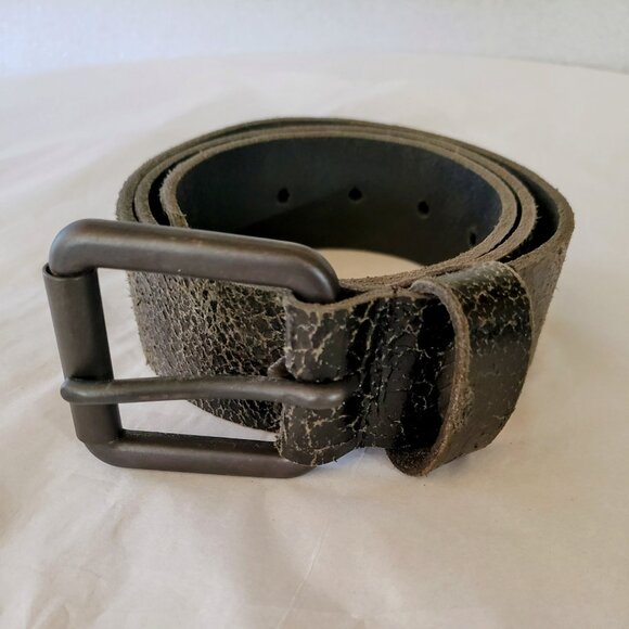 Tulliani Distressed Leather Belt 32W - Picture 2 of 5